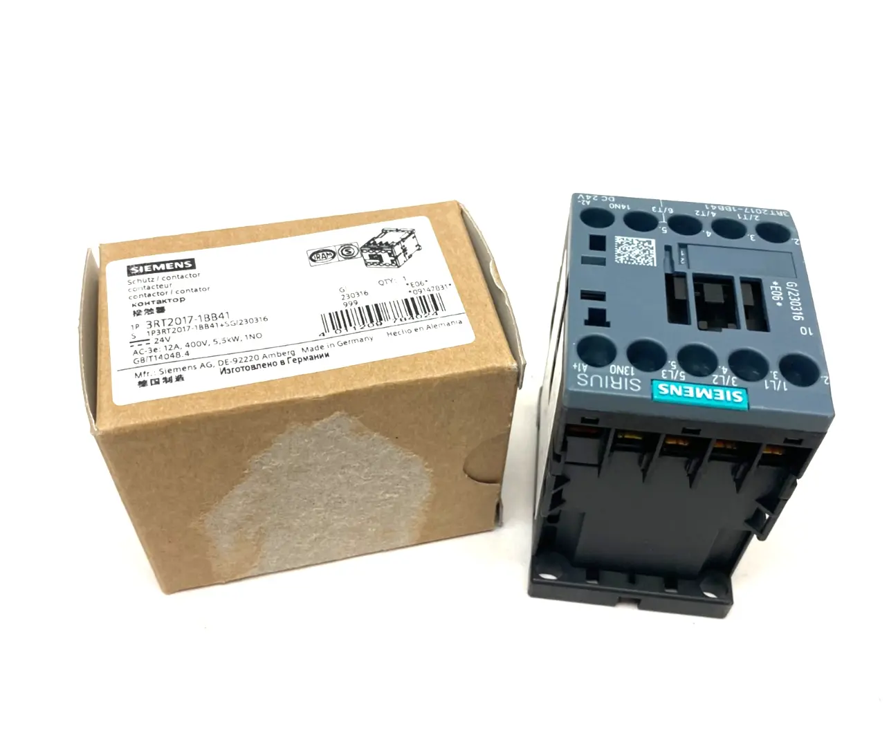 USED SIEMENS SIRIUS CONTACTOR 12A, 400V, 5.5KW, 1NO