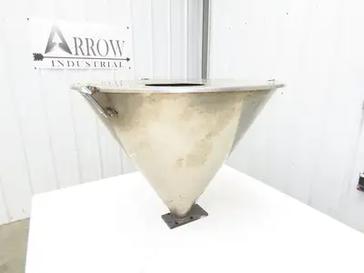 Stainless Vacuum Receiver Loader 30" Cone Hopper 26 Gal Injection Molding
