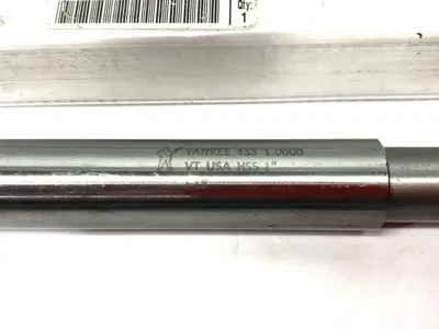 USED YANKEE REAMER STRAIGHT FLUTE CHUCKING REAMER 1" DIAMETER HSS