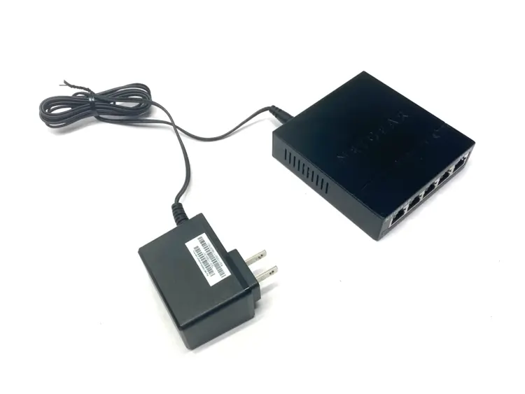 Used Netgear Gigabit Ethernet 5-Port Unmanaged Switch 10/100/1000Mbps 5V .7A Network Switches Michigan US | Maverick Industrial Sales #1393266