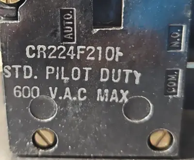 EGeneral Electric CR224F210F Overload Relay 600VAC max. Loc4D30
