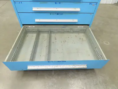 Nu-Era Modular Tool Storage Cabinet 10 Drawer 45x28x61" Stanley Vidmar Blue