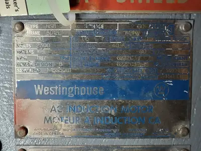 700 hp, 120 volts, 1187 rpm Electric Motor