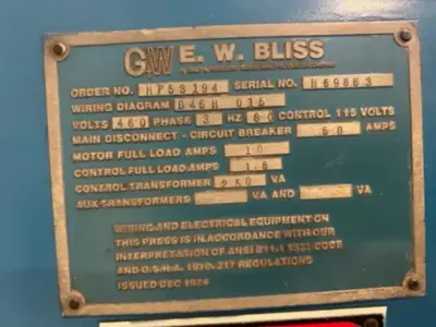 USED 1982 BLISS C-60