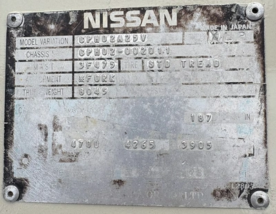 USED NISSAN CPH02A25V