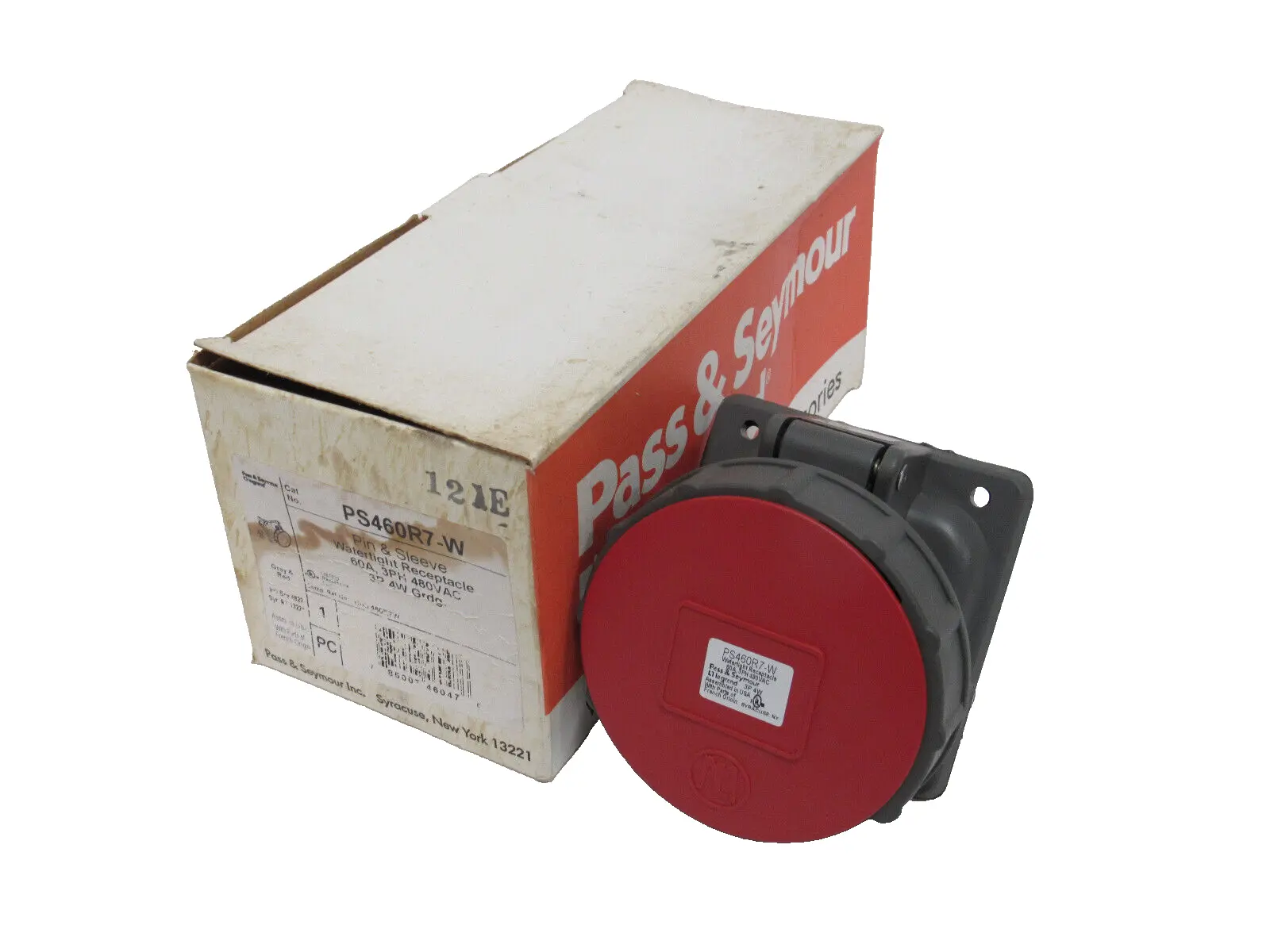 NEW PASS & SEYMOUR PS460R7-W WATERTIGHT RECEPTACLE 60A PS460R7W