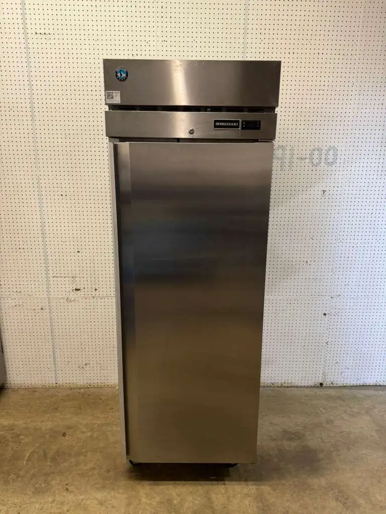 Used Hoshizaki Used 27 1/2" Hoshizaki R1A-FS Stainless Solid Door Reach-In Refrigerator - TH1 Refrigerators Illinois US | Falcon Restaurant Supply #1374365