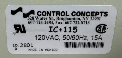 NEW CONTROL CONCEPTS IC115