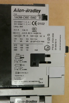 USED Allen-Bradley 140M-D8E-B40  SER B WITH 100-C09D*10 Ser