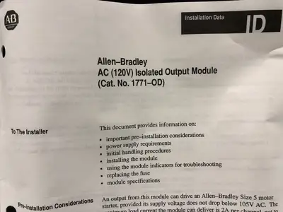 NEW ALLEN-BRADLEY 1771-DD 120V