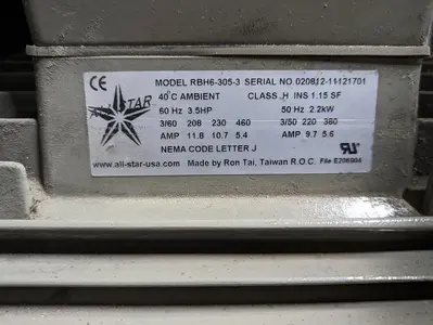 USED ALL STAR ALL STAR RBH6-305-3 60HZ 3.5HP