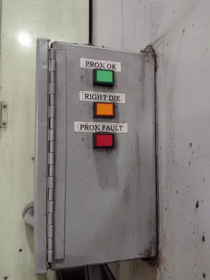 220 TON AIDA MODEL #NC1-200(2) GAP FRAME PRESS, WITH 9.84" STROKE: STOCK #22203