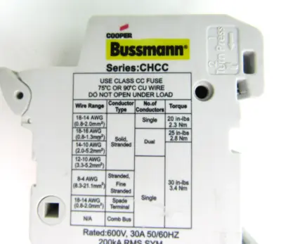 USED COOPER BUSSMANN CHCC2DU
