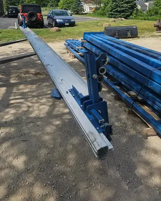 USED GORBEL 1/2 TON ALUMINUM BRIDGE FREESTANDING CRANE
