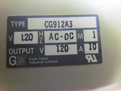 Eagle Signal CG912A3 120V Ac/DC Time Delay Relay w/Base 0-16 Sec.