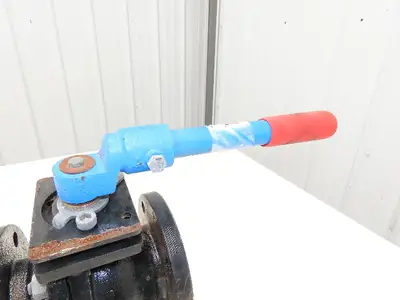 American Valve Flanged Full Port Ball Valve 3" Cast W/Lever 125S 200WOG Ser 4000