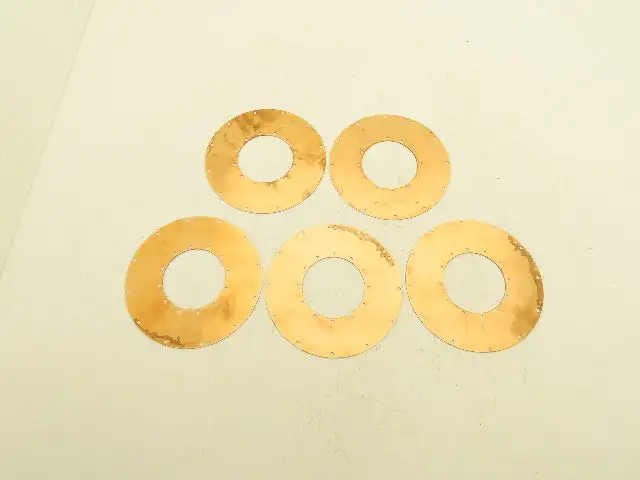 Bronze Valve Diaphragm Plate 7-1/8" OD x 3-1/4" ID  Lot of 5