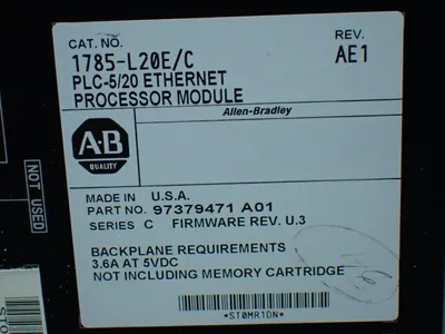 Used ALLENBRADLEY 1785L20E/C PLC Processors Ohio US | HGR 24 #1095273