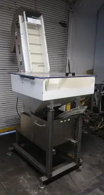 SPC8959  Elevator Service Engineering, Inc. cap feed hopper elevator Stainless Steel, 70.5" discharge height
