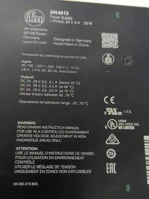 Used IFM DN4012 Miscellaneous Equipment (Electrical & Power) | Surplus Asset Holdings #1196838