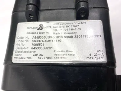 Used SCHUBERT & SALZER SLIDING GATE CONTROL VALVE 8021-GS3 Valves/Fittings | Maverick Industrial Sales #1104850
