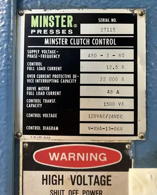 USED 1990 MINSTER MINSTER DPAH-400-19 PRESS