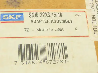 Standard 22x3.15/16 SNW Adapter Assembly Bushing Spanner Nut & Lock Ring