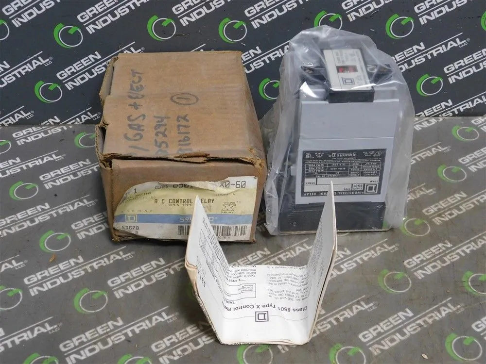 Square D 8501 X0-60 AC Control Relay 120V 60Hz Coil Series A New