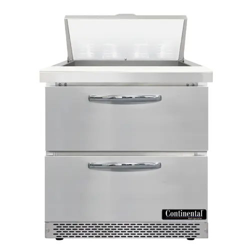 Continental D32N8-FB-D 32" Designer Line Sandwich/salad Prep Table W/ Refrigerated Base, 115v