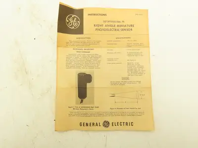 General Electric 3S7505SS523E6 Photoelectric Sensor Right-Angle 6' Cord