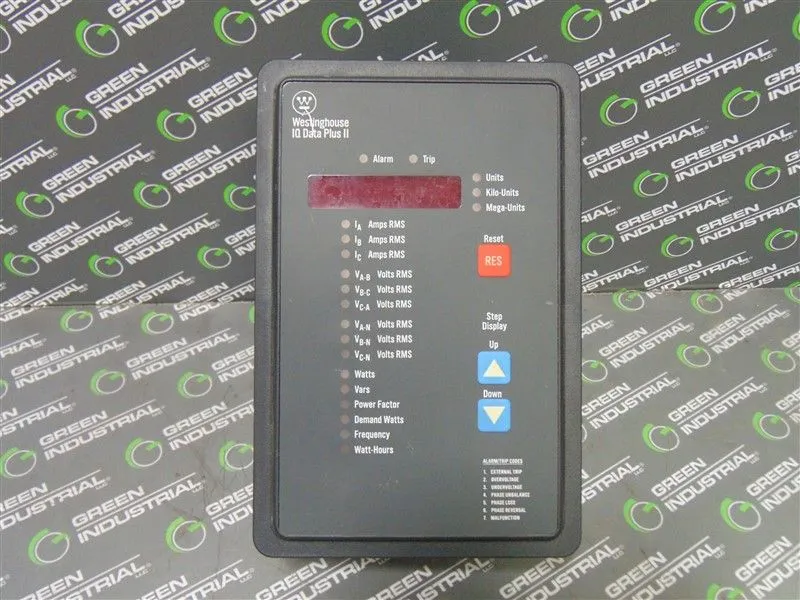 Westinghouse IQ Data Plus II 2D78522 Digital Meter w/ Power Supply & PONI Used