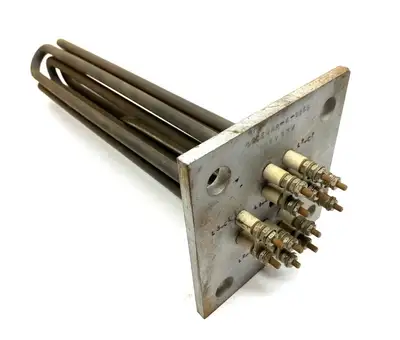 USED TEMPRO IMMERSION HEATER 6" SQUARE 5 ELEMENT 15" LONG
