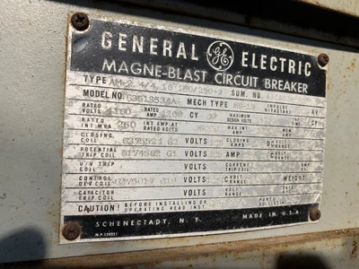 USED General Electric AM-2.4/4.16-150/250-3