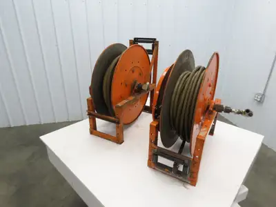 Hannay Reels 818-25-26B TR Retractable Industrial Water Hose Reel Lot Of 2