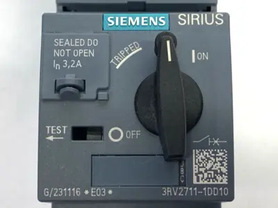 USED SIEMENS SIRIUS MOTOR START CIRCUIT BREAKER FRAME SIZE S00 3.2A