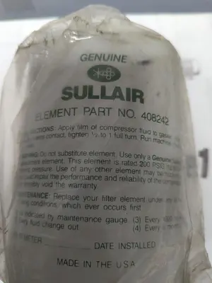 New | in-Stock SULLAIR 408242 Oil Filter Ohio US | Surplus Asset Holdings #1240016