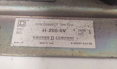 USED SQUARE D H-200-SV