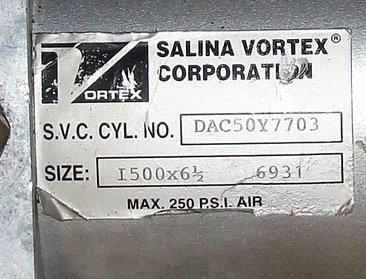 USED SALINA VORTEX CORP F06-WS2-X