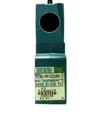 USED MAC VALVES 914A-PM-611RA SOLENOID VALVE 914APM611RA