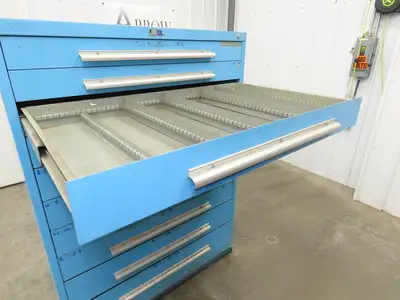Nu-Era Modular Tool Storage Cabinet 10 Drawer 45x28x61" Stanley Vidmar Blue