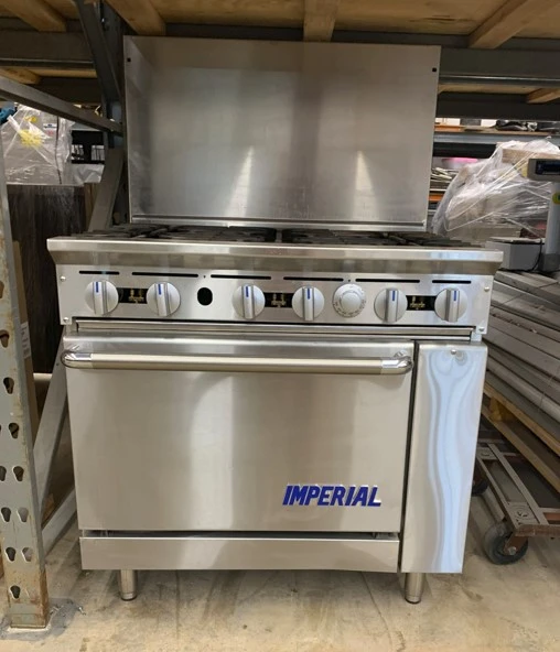 130-0048 Imperial Range IR-6 36" 6 Burner Stove & Oven
