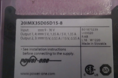 USED POWER ONE DC/DC CONVERT DUAL 5V 15