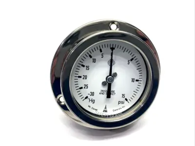 KUL-GF | McDaniel  316SS Tube And Socket 2-1/2" Gauge, 1/4" NPT -30"Hg Vacuum 15psi - Used