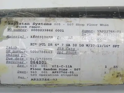 Rapistan K000313AAN Belt Conveyor Steel Drive Pulley 4" Dia 30"W