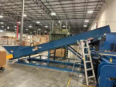 Feed Conveyor / 48" wide x 21 ft. long Slider Bed Conveyor