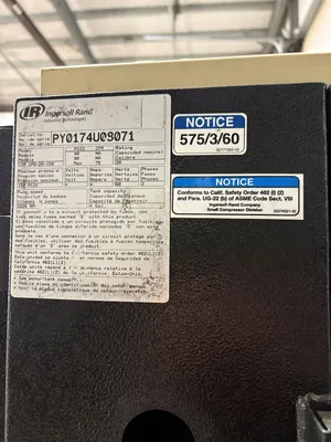 INGERSOLL RAND UP6-20-150 Rotary Screw Air Compressors | BARBEN IND LTD (2)