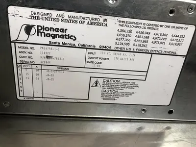 USED PIONEER MAGNETICS PM2675A-1-3