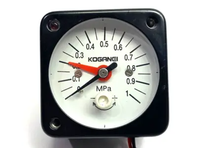 USED KOGANEI PRESSURE GAUGE W/ BUILT-IN SWITCH 0.1~0.83MPA