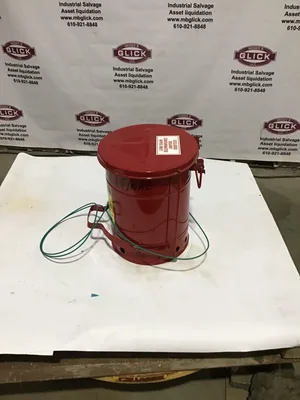 Justrite 9100 Foot Operated Oily Waste Can With Self-Closing Cover 6 gal Capacity
