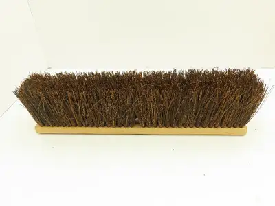 18" Garage Shop Brush Wooden Push Broom Head 4" Palmyra Fill  Lot of 6